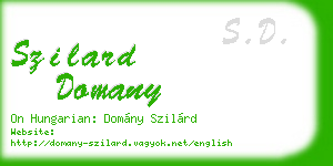 szilard domany business card