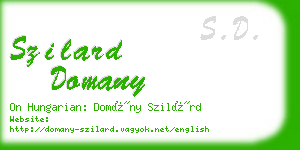 szilard domany business card